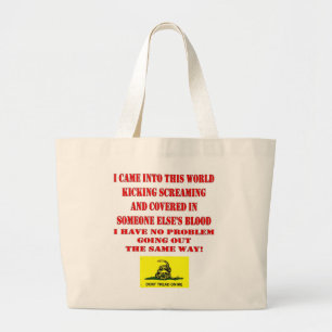 DON'T TREAD ON ME LARGE TOTE BAG