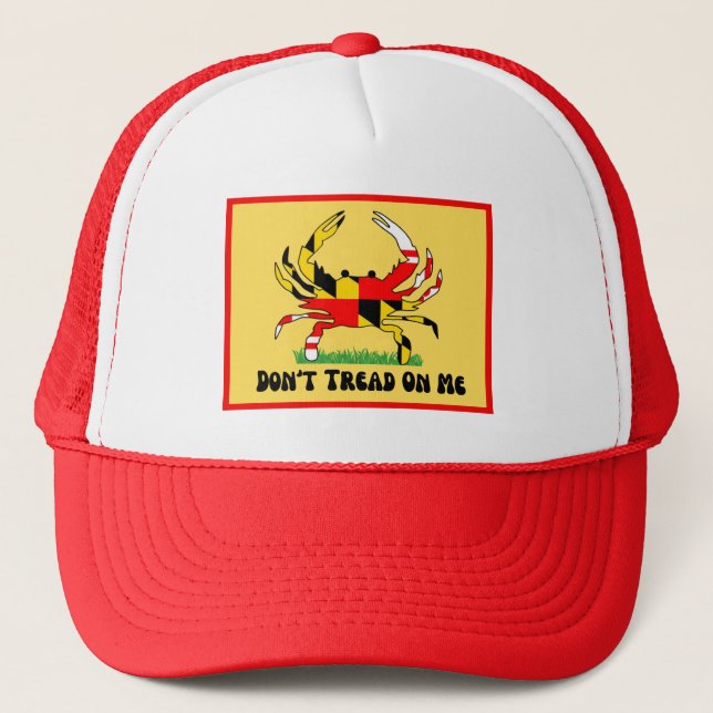 Don't Tread on Me - MD Flag Crab - Trucker Hat (Front)