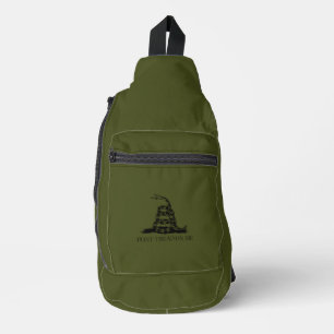 Don't Tread On Me Military Green Sling Bag