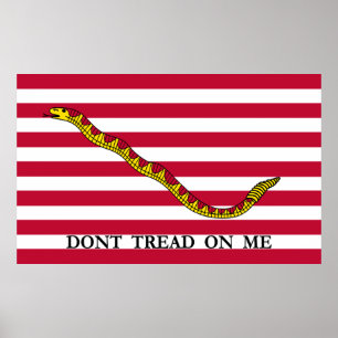 Don't Tread On Me - Navy Jack Flag Poster
