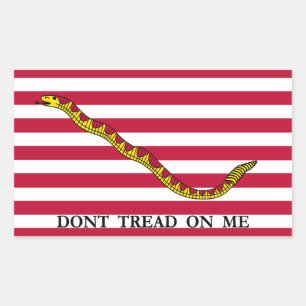Don't Tread On Me - Navy Jack Flag Rectangular Sticker