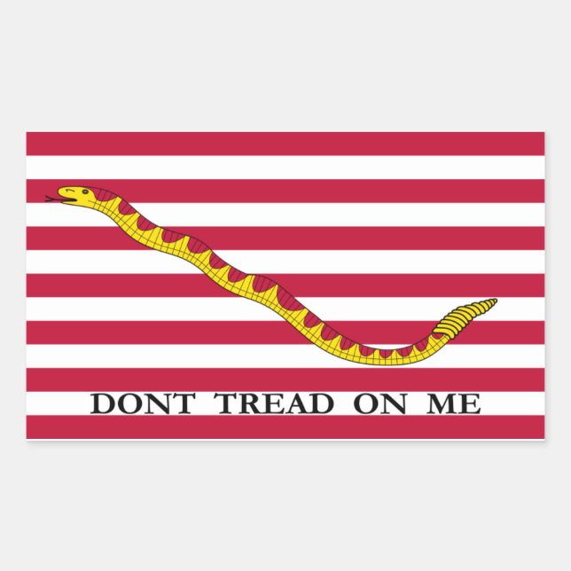 Don't Tread on Me Navy Jack Stickers (Front)