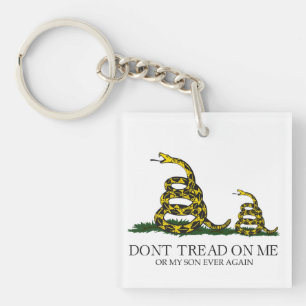 Don't Tread on Me or My Son Gadsden Flag Meme Key Ring