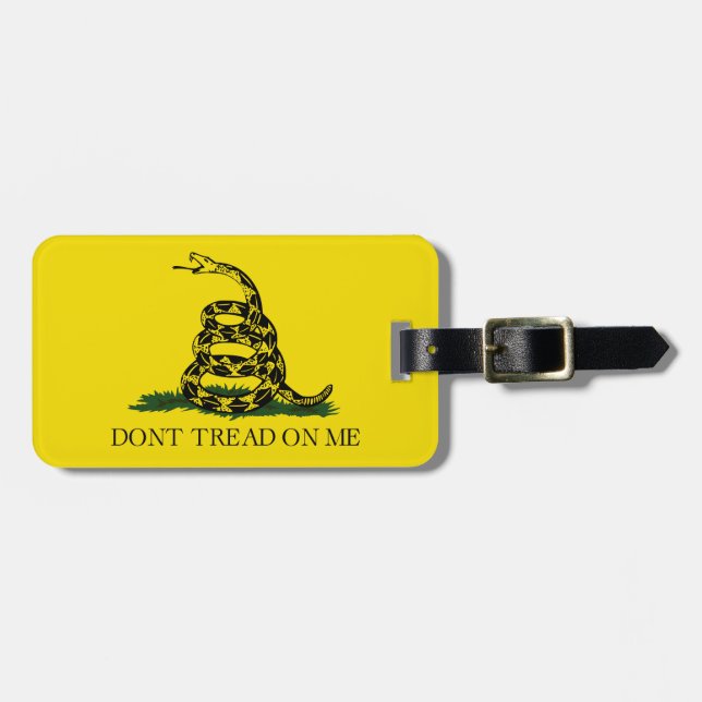 Don't Tread On Me Personalised Luggage Tag (Front Horizontal)