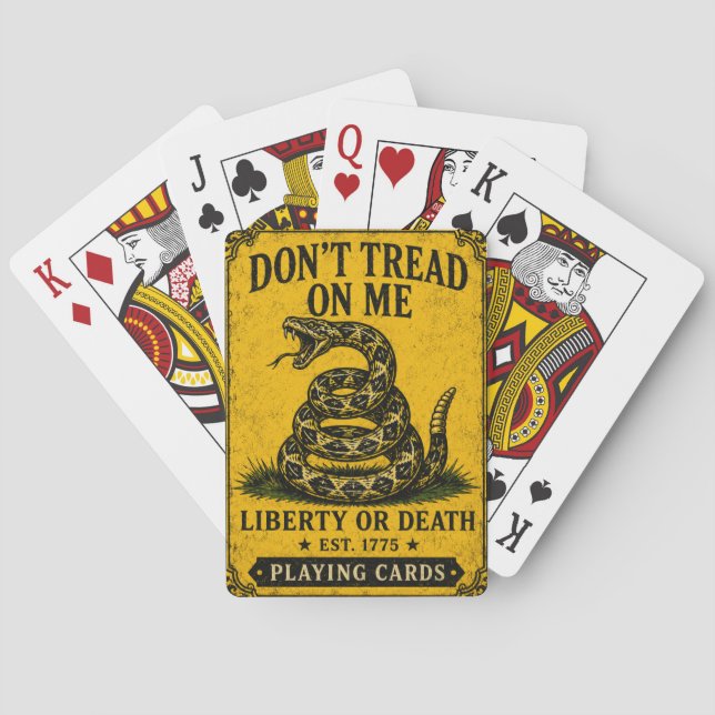 Don't Tread On Me Playing Cards (Back)