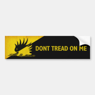 Don't Tread on Me Porcupine Bumper Sticker