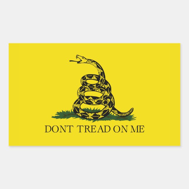 Don't Tread On Me Rectangular Sticker (Front)