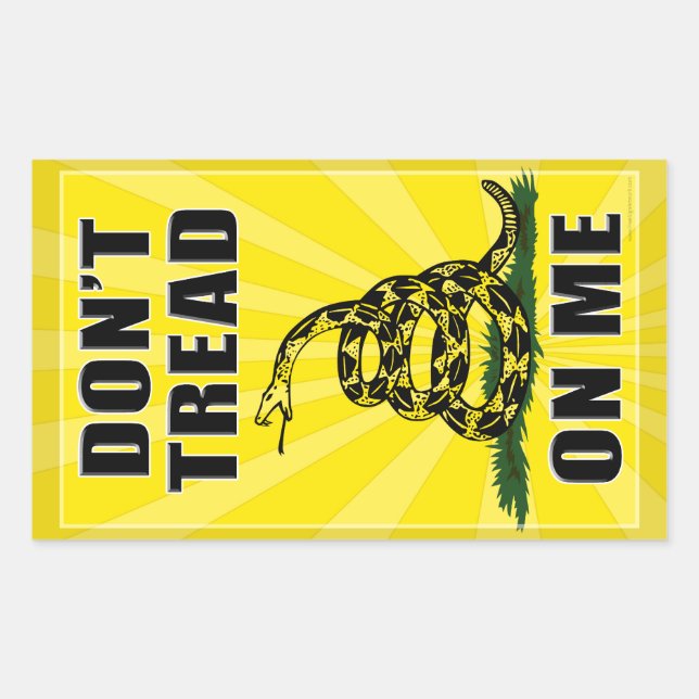 Don't Tread on Me Rectangular Sticker (Front)