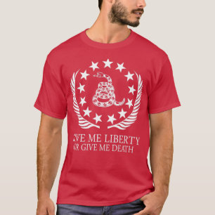 Dont Tread on Me Snake and Stars  T-Shirt