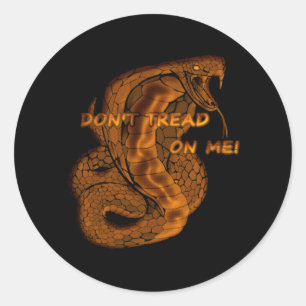 Don't Tread On Me Snake Classic Round Sticker