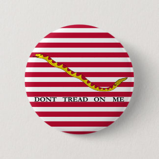 Don't Tread On Me Striped Button