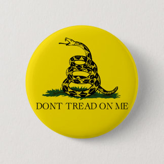 DONT TREAD ON ME, The Gadsden Flag 6 Cm Round Badge