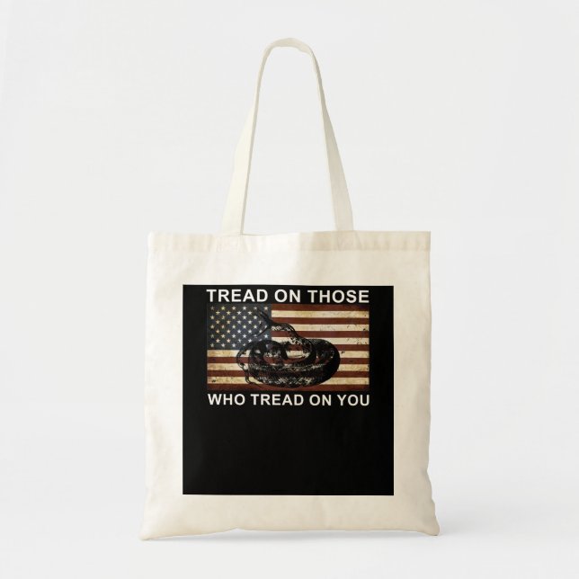 dont tread on me tote bag (Front)