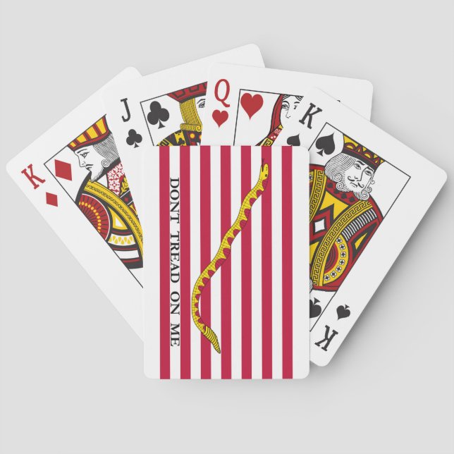 Don't Tread on Me US Naval Jack Playing Cards (Back)