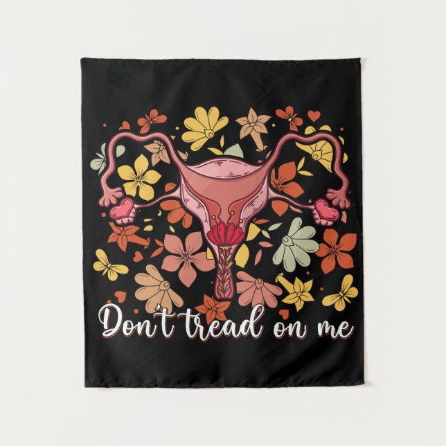 Don't Tread On Me Uterus Tapestry (Front)