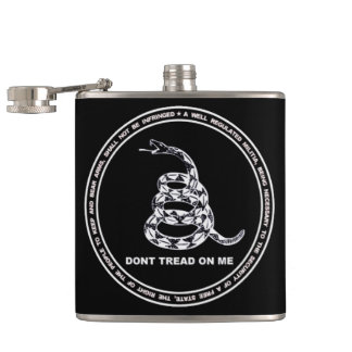 DON'T TREAD ON ME Vinyl Flask Design