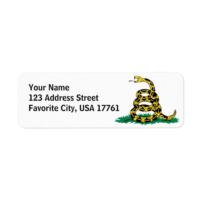 Don't Tread On Me White Address Labels (Front)