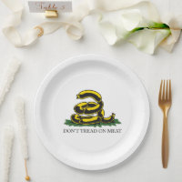 Don't tread on meat funny Gadsden flag parody meme