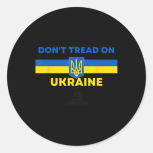 Don't Tread On Ukraine! Ukraine Supporters Gadsden Classic Round Sticker