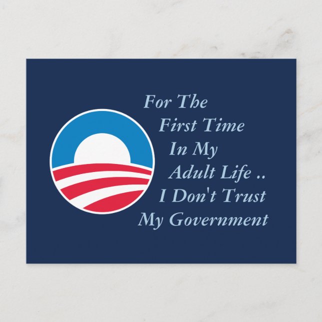 Don't Trust Government Postcard (Front)