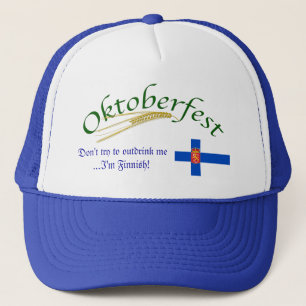 Don't try to outdrink me-I'm Finnish/Oktoberfest Trucker Hat
