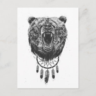 Don't wake the bear postcard