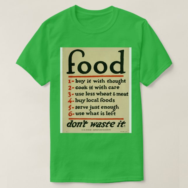 dont waste food T-Shirt (Design Front)