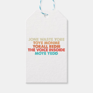 Don't Waste Your Time On Me I Miss You Lyric  Gift Tags