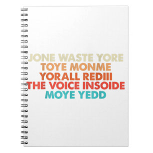 Don't Waste Your Time On Me I Miss You Lyric Notebook