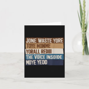 Dont Waste Your Time On Me T Shirt The Voice Insid Card
