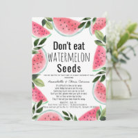 Don't Wat Watermelon Seeds Baby Shower by Mail