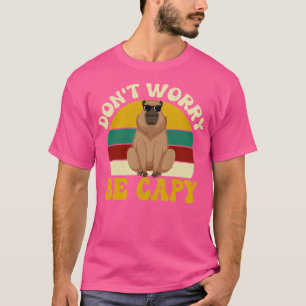 Dont Worry Be Capy Funny Capybara Vintage T-Shirt