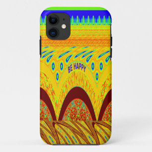 Don't Worry Be Happy Art Print Design iPhone 11 Case