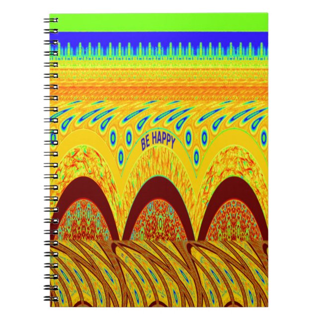 Don't Worry Be Happy Art Print Design Notebook (Front)