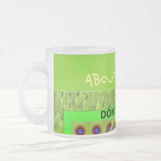 Don't Worry Be Happy Art Print Frosted Glass Coffee Mug (Left)