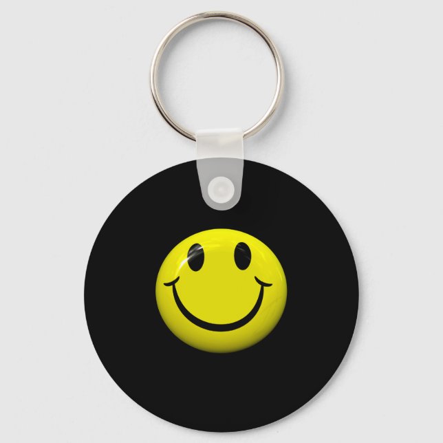 Dont Worry Be Happy Face  Key Ring (Front)