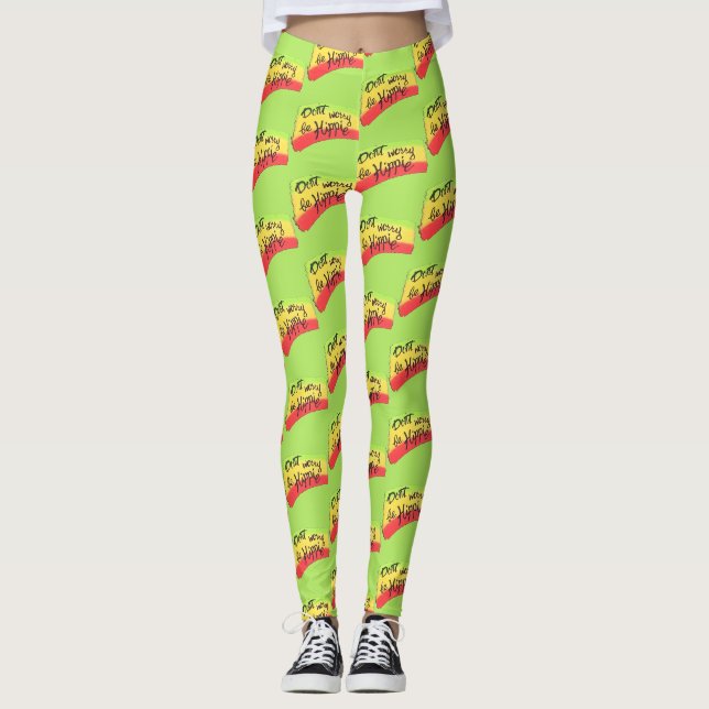 Don't Worry Be Hippie Thunder_Cove Leggings (Front)
