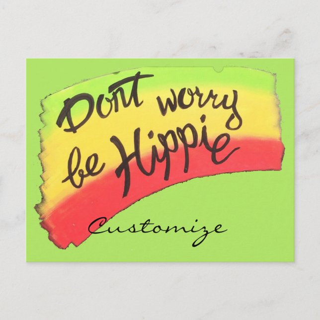 Don't Worry Be Hippie Thunder_Cove Postcard (Front)