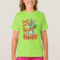 dont worry be hoppy funny rabbit