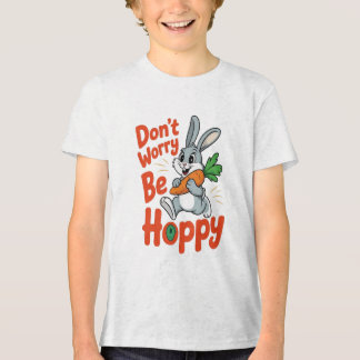dont worry be hoppy funny rabbit Tri-Blend shirt