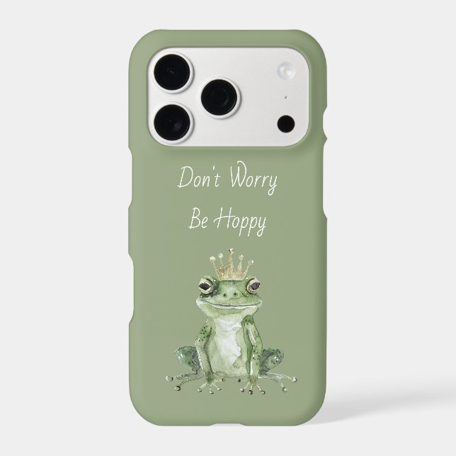 Don't Worry Be Hoppy Green Frog (Back)