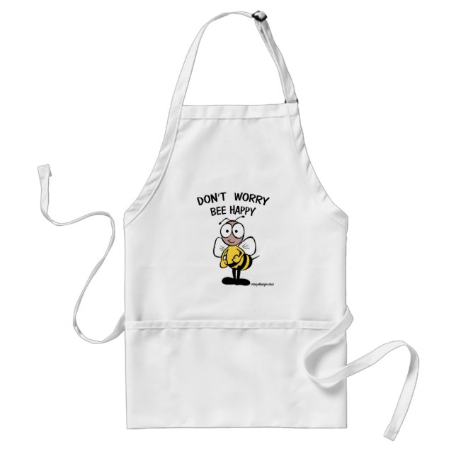 Don't Worry Bee Happy Standard Apron (Front)