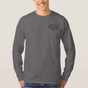 Don't Worry Henley Shirt w/Steel Cross