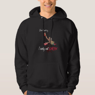 Don't worry I only eat Bacon zombie Halloween meat Hoodie