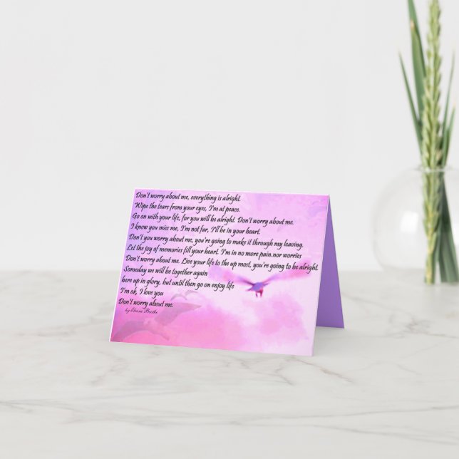 Don't Worry, I'll be with you_ Card (Front)