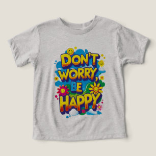 Don't Worry Short Manga T-Shirt, Be Happy