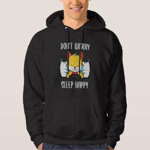 Don't Worry Sleep Happy! Pyjamas with cute fox sle Hoodie