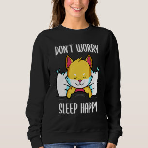 Don't Worry Sleep Happy! Pyjamas with cute fox sle Sweatshirt