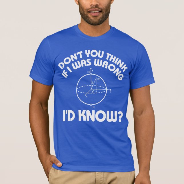 Don't you think if I was wrong I'd know? T-shirt (Front)