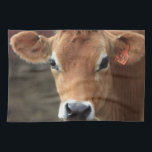 Don't you think I'm Pretty Jersey Cow Tea Towel<br><div class="desc">All photos taken by me,  Karrie Remington Photography This photo was taken in the barnyard in upstate NY</div>